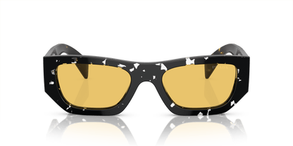 משקפי שמש פראדה הוואנה שחור שקוף-צהוב | PRADA PR A01S Havana Black Transparent-Yellow