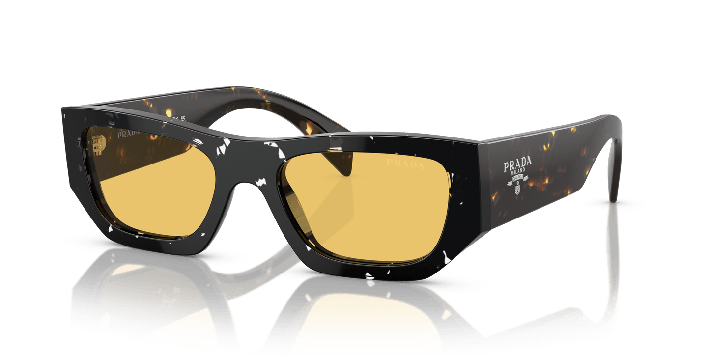משקפי שמש פראדה הוואנה שחור שקוף-צהוב | PRADA PR A01S Havana Black Transparent-Yellow