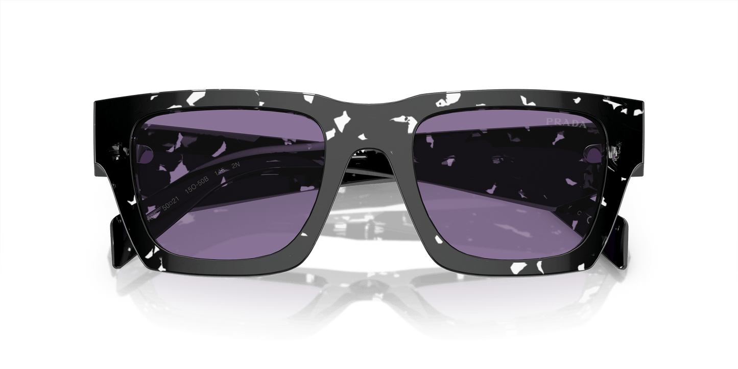 Prada Sunglasses Tortoise Black Crystal-Violet Mirror Internal Silver | Prada PR A06S Tortoise Black Crystal-Violet Mirror Internal Silver