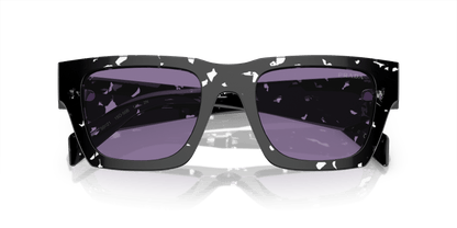 Prada Sunglasses Tortoise Black Crystal-Violet Mirror Internal Silver | Prada PR A06S Tortoise Black Crystal-Violet Mirror Internal Silver