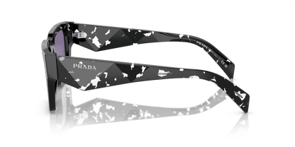 Prada Sunglasses Tortoise Black Crystal-Violet Mirror Internal Silver | Prada PR A06S Tortoise Black Crystal-Violet Mirror Internal Silver