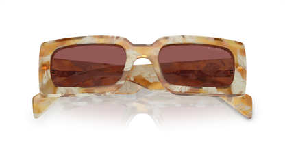 משקפי שמש פראדה צב מדברי-סגול כהה | PRADA PR A07S Desert Tortoise-Dark Violet