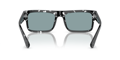 Prada PR A10S Havana Black Transparent-Light Blue Mirror Silver Sunglasses