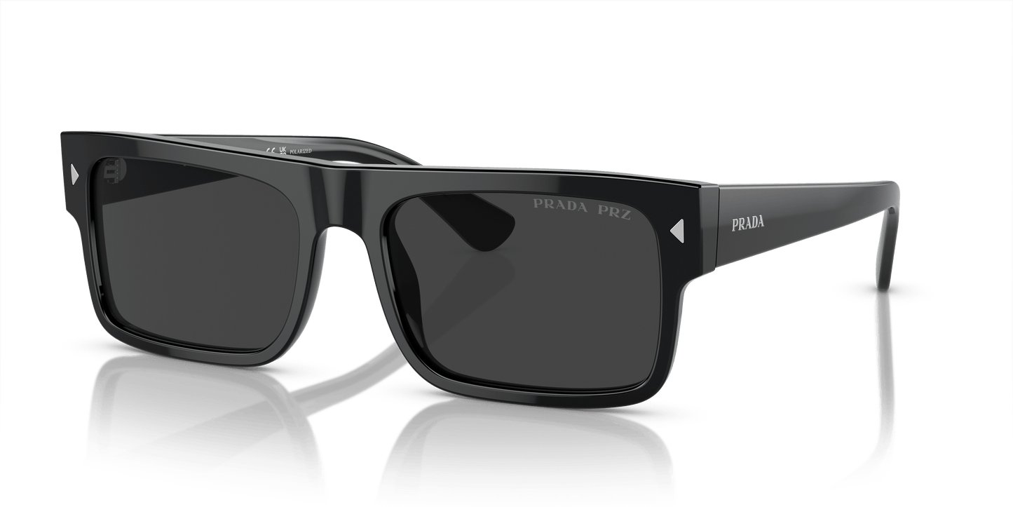 משקפי שמש פראדה שחור-פולאר שחור | Prada PR A10S Black-Polar Black