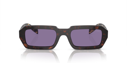 משקפי שמש פראדה ויולט מראה כסף פנימי | PRADA PR A12S Havana-Violet Mirror Silver Internal