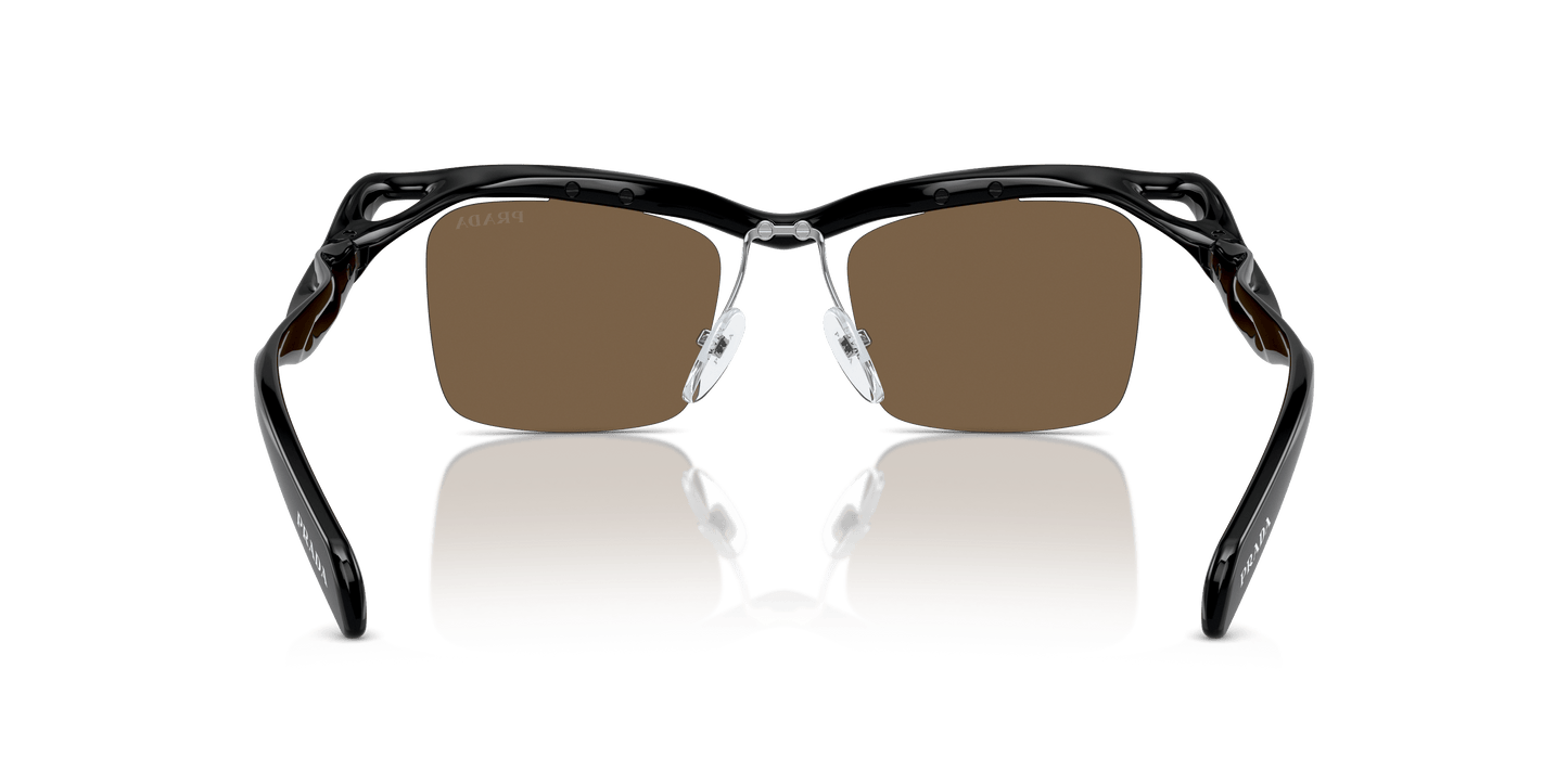 Prada Sunglasses Black-Dark Brown | Prada PR A15S Black-Dark Brown