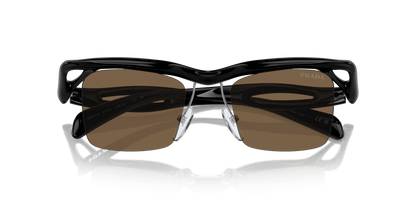 Prada Sunglasses Black-Dark Brown | Prada PR A15S Black-Dark Brown
