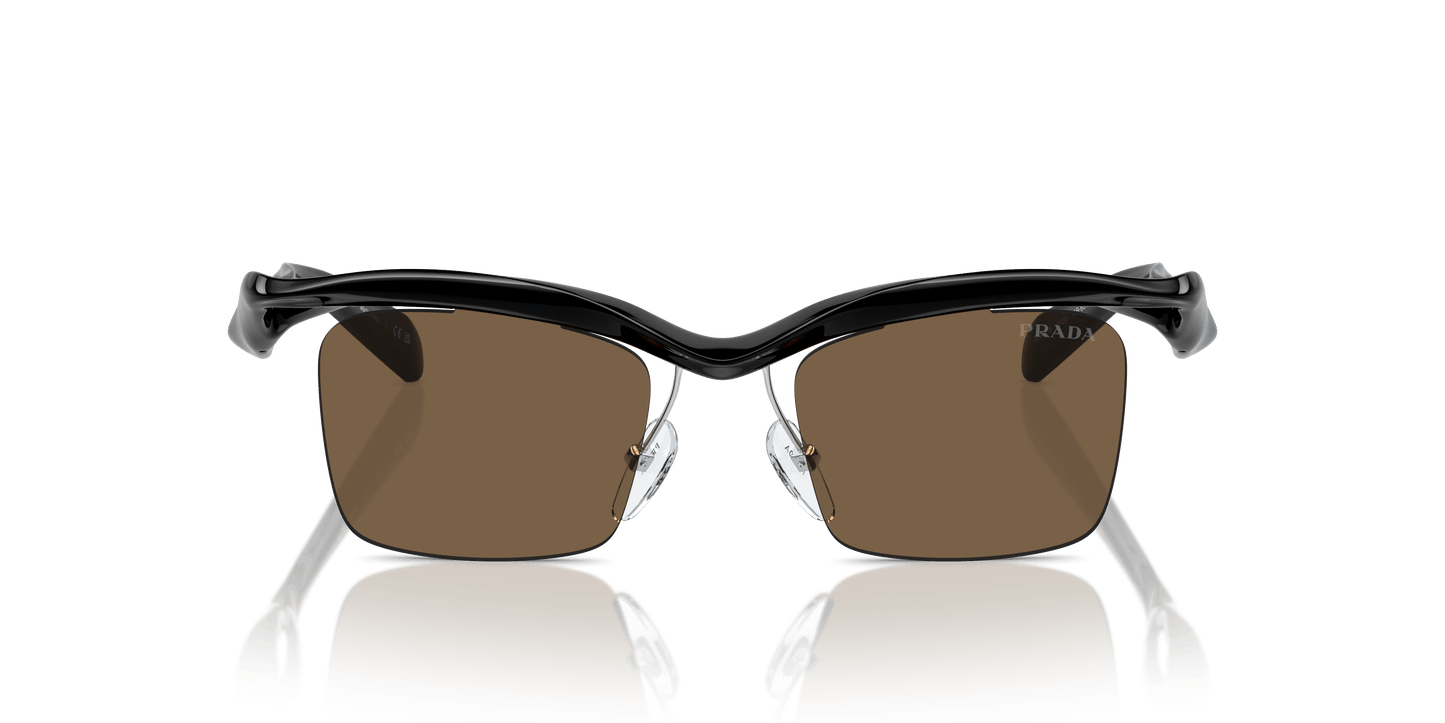 Prada Sunglasses Black-Dark Brown | Prada PR A15S Black-Dark Brown
