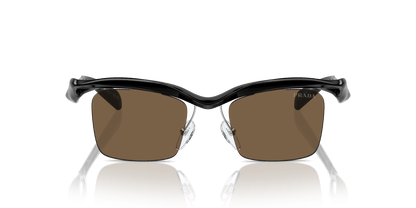 Prada Sunglasses Black-Dark Brown | Prada PR A15S Black-Dark Brown