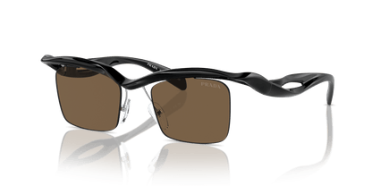 Prada Sunglasses Black-Dark Brown | Prada PR A15S Black-Dark Brown