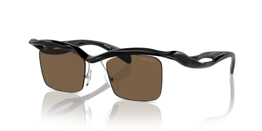 Prada Sunglasses Black-Dark Brown | Prada PR A15S Black-Dark Brown