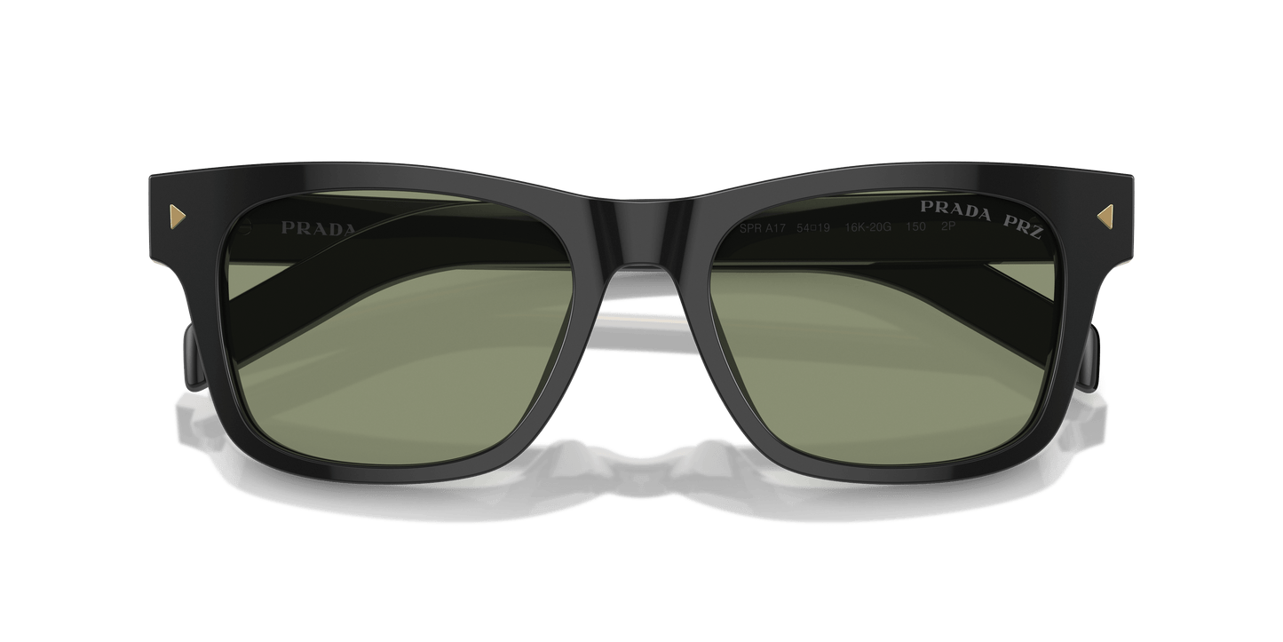 Prada PR A17S Black-Polarized Green Sunglasses