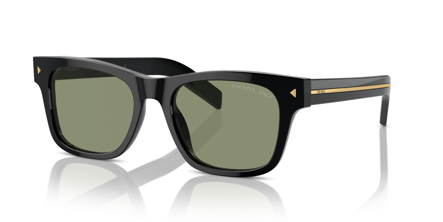 Prada PR A17S Black-Polarized Green Sunglasses