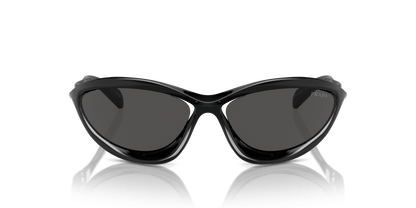 משקפי שמש פראדה שחור-אפור כהה | PRADA PR A23S Black-Dark Grey