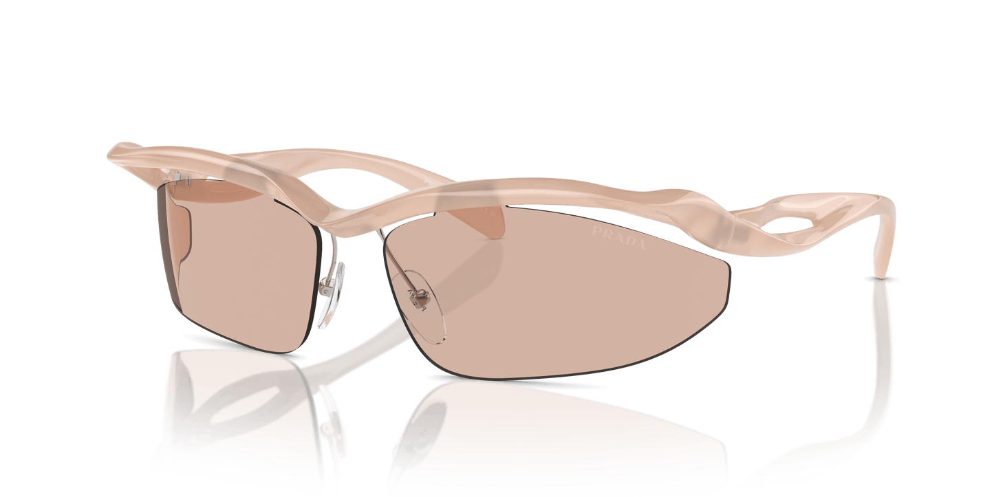 Prada Sunglasses Opal Peach-Light Brown | PRADA PR A25S Opal Peach-Light Brown