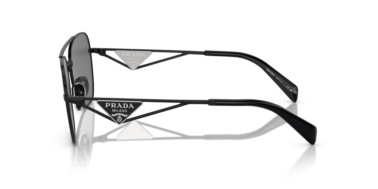 Prada PR A50S Metal Black-Dark Grey Polar Sunglasses