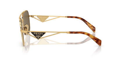 Prada Sunglasses Gold-Dark Brown | PRADA PR A50S Gold-Dark Brown
