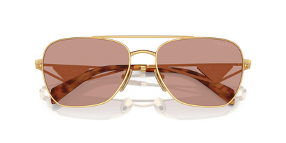 Prada Sunglasses Gold-Dark Violet | PRADA PR A50S Gold-Dark Violet