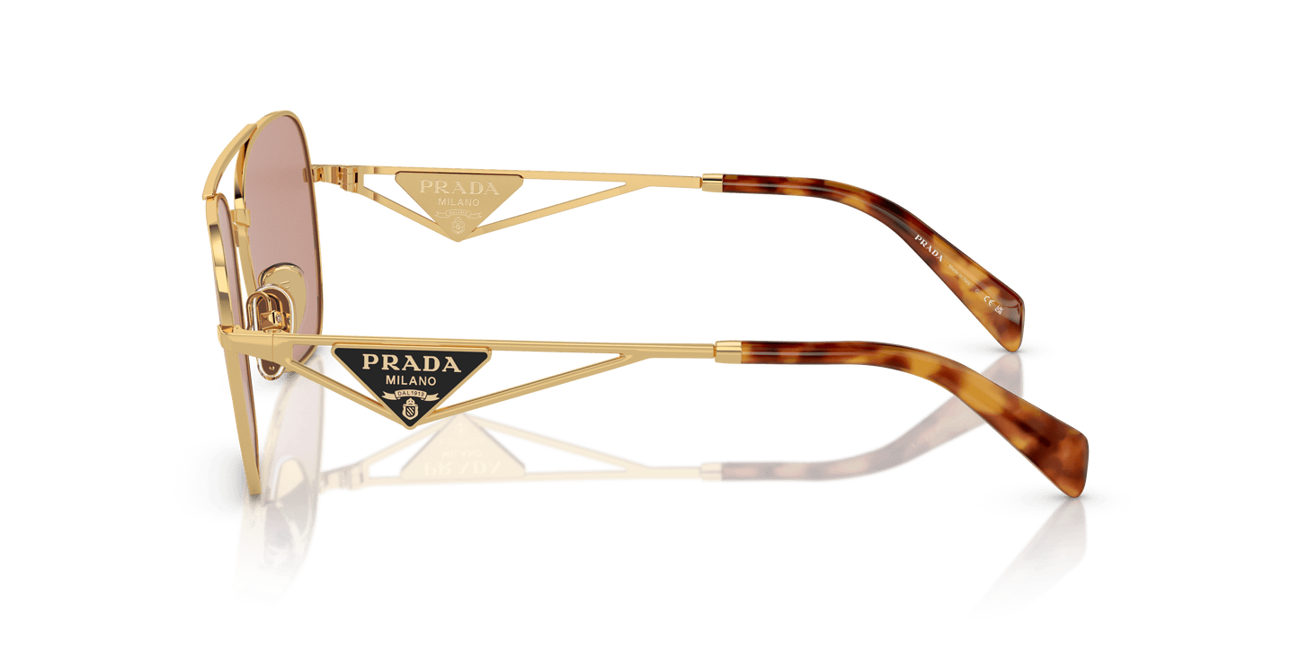 Prada Sunglasses Gold-Dark Violet | PRADA PR A50S Gold-Dark Violet