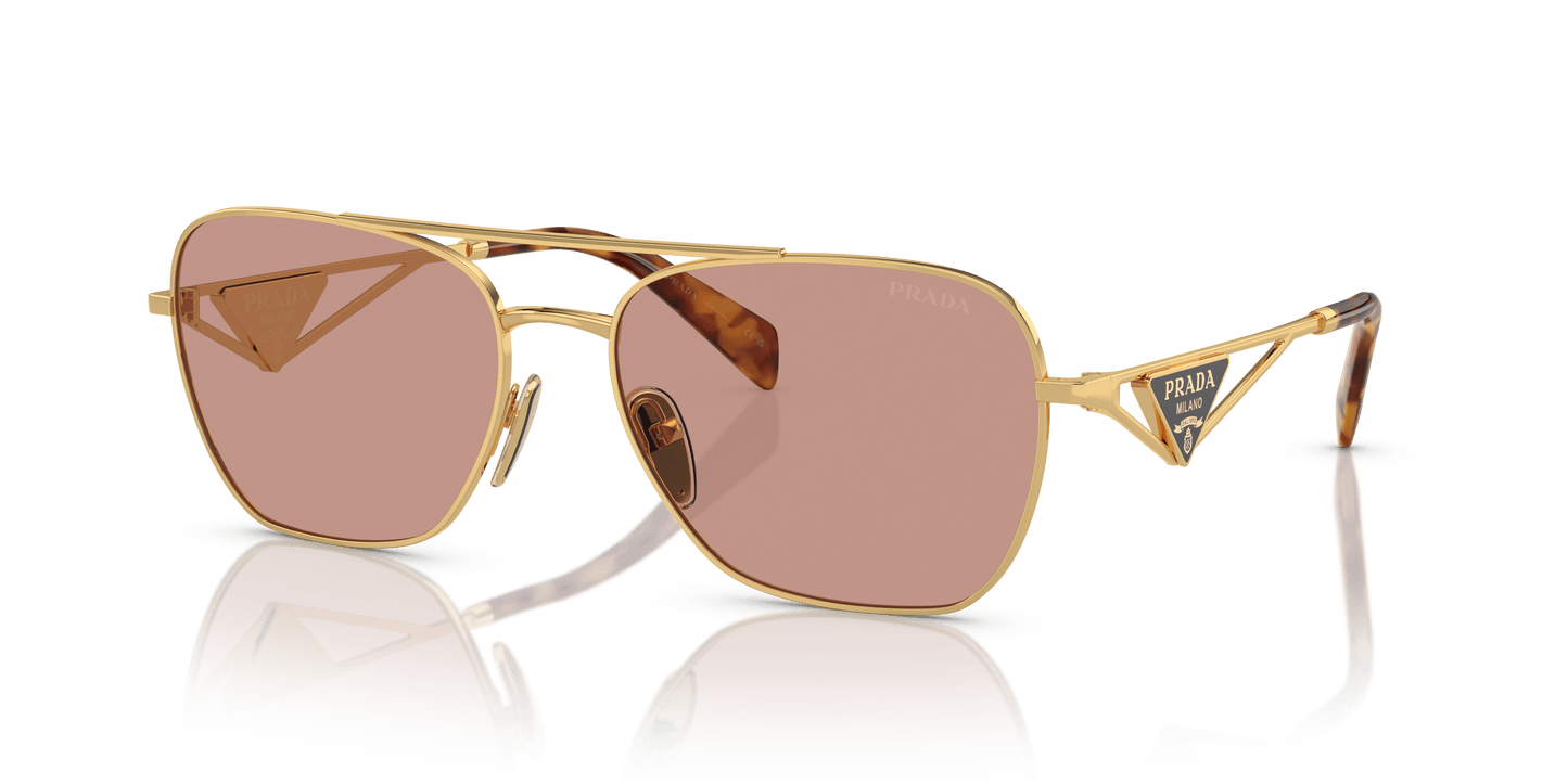 Prada Sunglasses Gold-Dark Violet | PRADA PR A50S Gold-Dark Violet