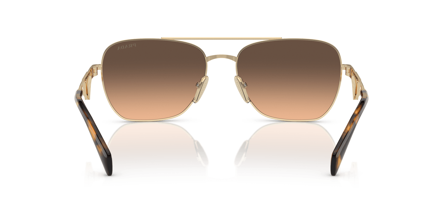 Prada Sunglasses Pale Gold-Brown Gradient Grey | PRADA PR A50S Pale Gold-Brown Gradient Grey