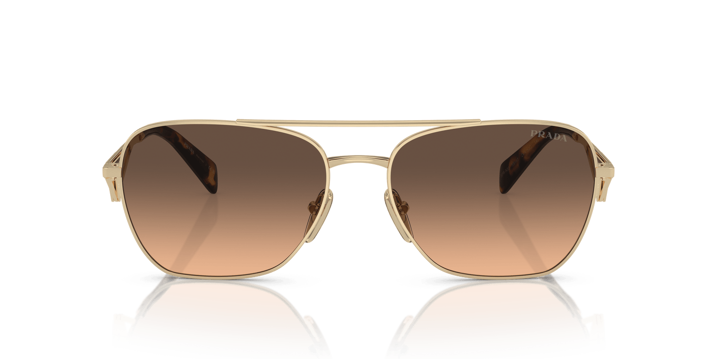 Prada Sunglasses Pale Gold-Brown Gradient Grey | PRADA PR A50S Pale Gold-Brown Gradient Grey