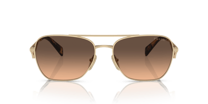 Prada Sunglasses Pale Gold-Brown Gradient Grey | PRADA PR A50S Pale Gold-Brown Gradient Grey