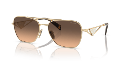 Prada Sunglasses Pale Gold-Brown Gradient Grey | PRADA PR A50S Pale Gold-Brown Gradient Grey