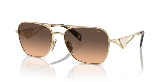 Prada Sunglasses Pale Gold-Brown Gradient Grey | PRADA PR A50S Pale Gold-Brown Gradient Grey