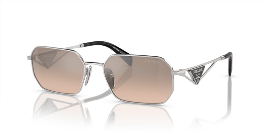 Prada Sunglasses Mirror Gold-Brown Pale Silver Gradient | PRADA PR A51S Pale Gold-Brown Mirror Silver Gradient
