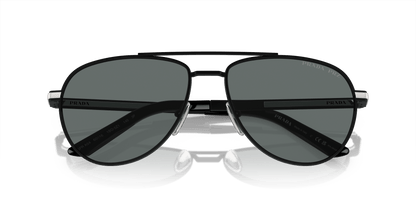 משקפי שמש פראדה מט שחור-אפור כהה קוטב | Prada PR A54S Matte Black-Dark Grey Polar