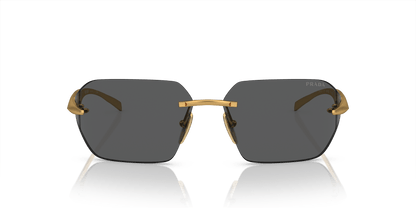 Prada Sunglasses Satin Yellow Gold-Dark Grey | PRADA PR A55S Satin Yellow Gold-Dark Grey