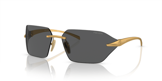 Prada Sunglasses Satin Yellow Gold-Dark Grey | PRADA PR A55S Satin Yellow Gold-Dark Grey