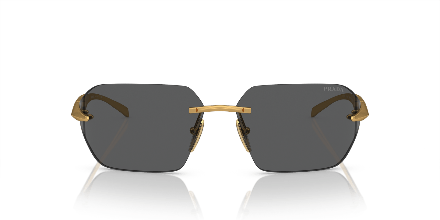 Prada Sunglasses Satin Yellow Gold-Dark Grey | PRADA PR A56S Satin Yellow Gold-Dark Grey