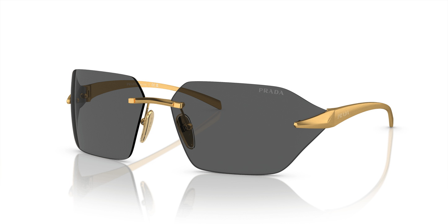 Prada Sunglasses Satin Yellow Gold-Dark Grey | PRADA PR A56S Satin Yellow Gold-Dark Grey