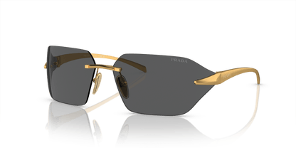 Prada Sunglasses Satin Yellow Gold-Dark Grey | PRADA PR A56S Satin Yellow Gold-Dark Grey