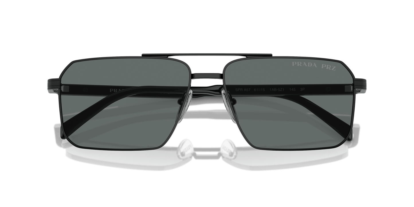 Prada Sunglasses Black-Dark Grey Polar | Prada PR A57S Black-Dark Grey Polar