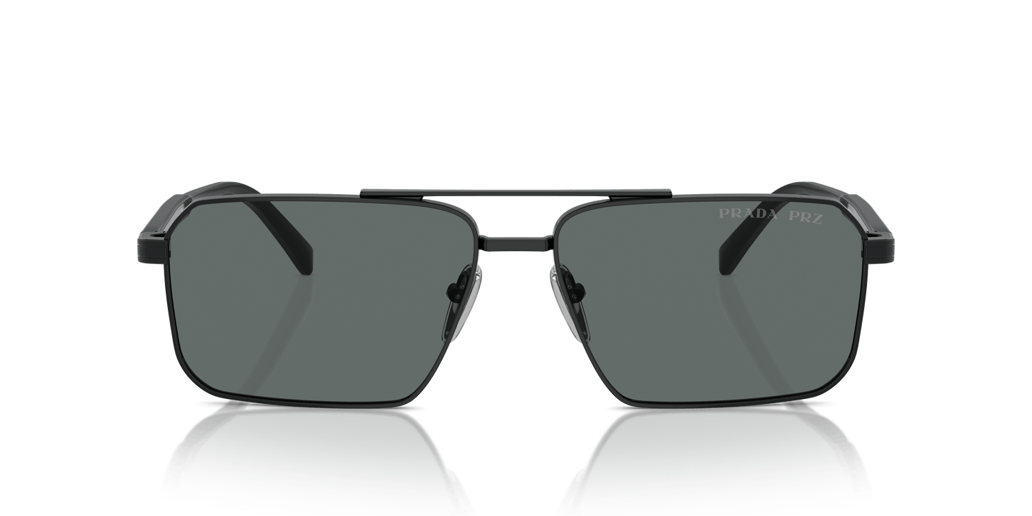 Prada Sunglasses Black-Dark Grey Polar | Prada PR A57S Black-Dark Grey Polar