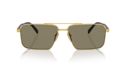 Prada PR A57S Gold-Brown Sunglasses