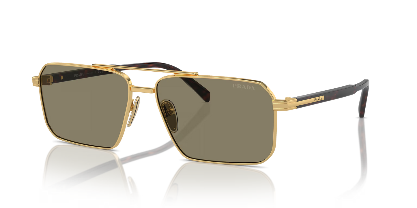 Prada PR A57S Gold-Brown Sunglasses