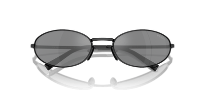Prada Sunglasses Black-Grey Mirror Silver | PRADA PR A59S Black-Grey Mirror Silver