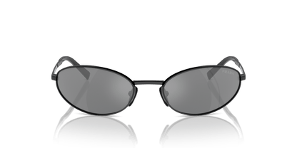 Prada Sunglasses Black-Grey Mirror Silver | PRADA PR A59S Black-Grey Mirror Silver