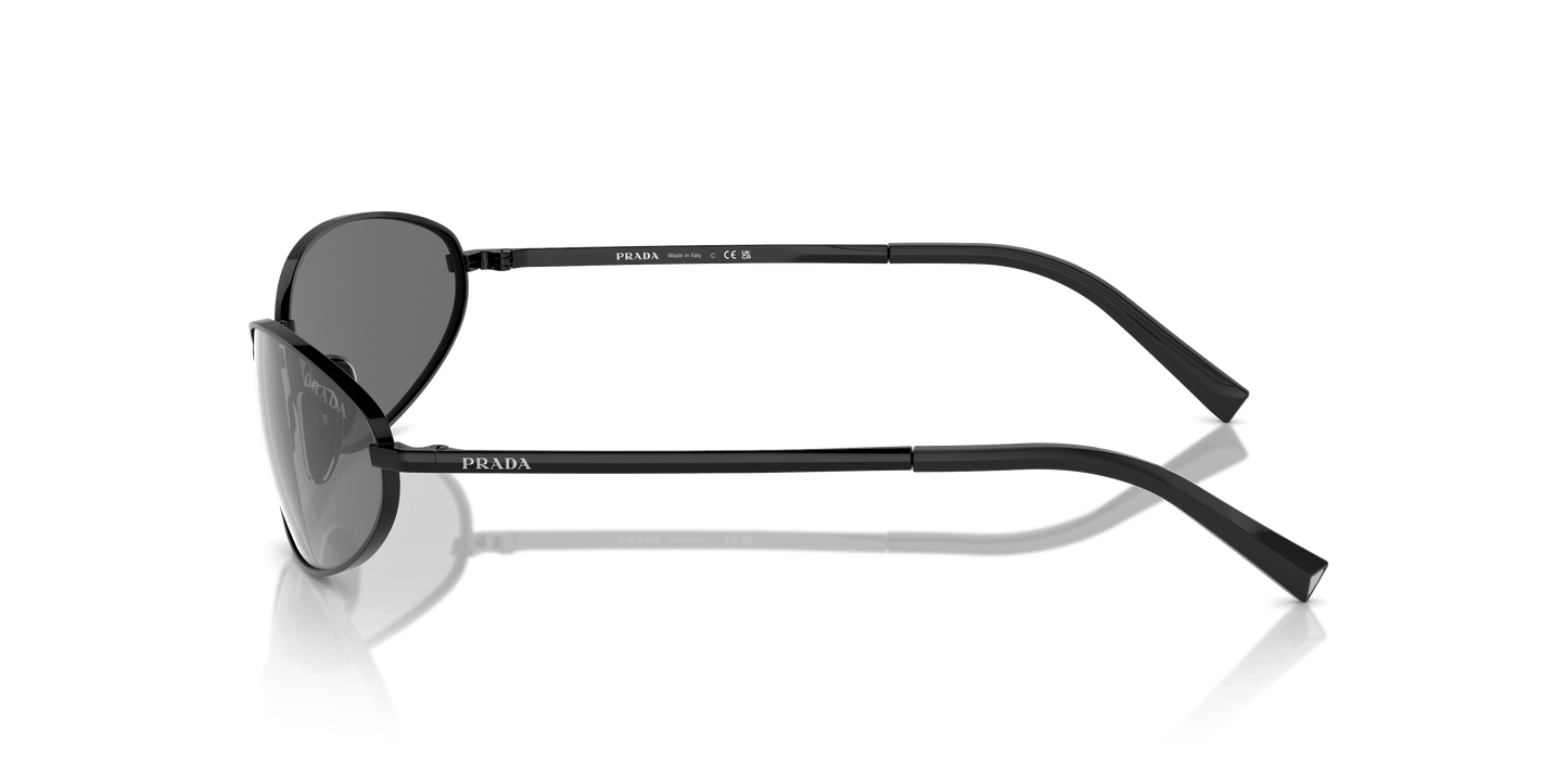 Prada Sunglasses Black-Grey Mirror Silver | PRADA PR A59S Black-Grey Mirror Silver