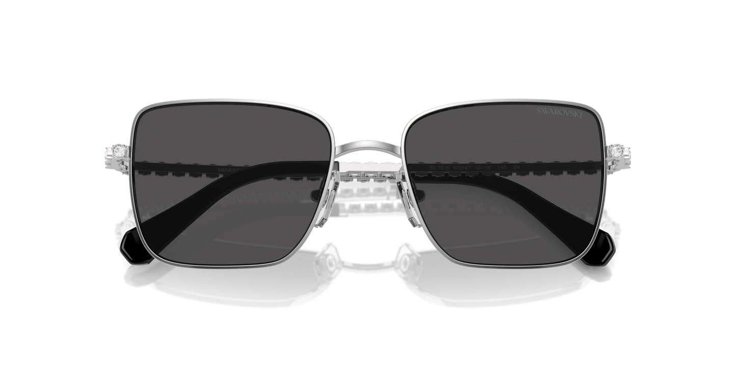 משקפי שמש של סברובסקי אפור-כסף | SWAROVSKI SK7015 Silver-Dark Grey