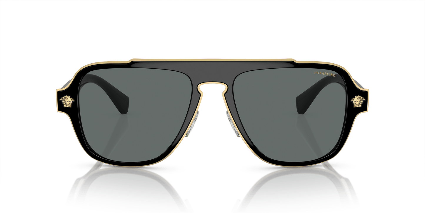 משקפי שמש של ורסאצ'ה שחור-אפור כהה | Versace VE2199 Black-Dark Grey