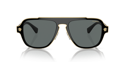משקפי שמש של ורסאצ'ה שחור-אפור כהה | Versace VE2199 Black-Dark Grey