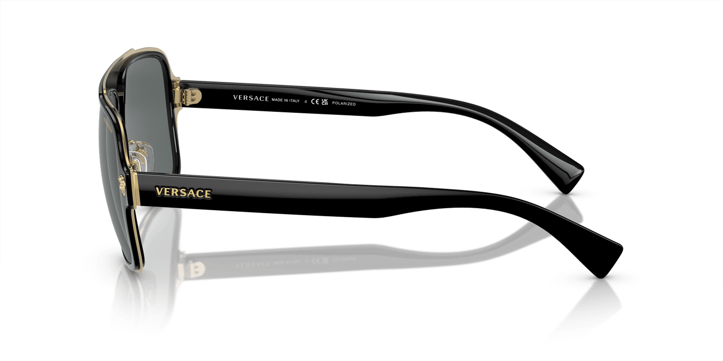 משקפי שמש של ורסאצ'ה שחור-אפור כהה | Versace VE2199 Black-Dark Grey
