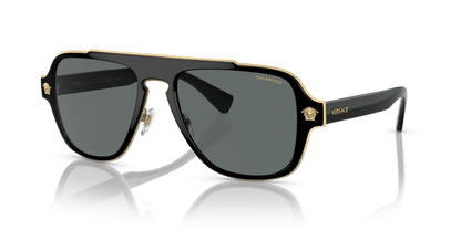משקפי שמש של ורסאצ'ה שחור-אפור כהה | Versace VE2199 Black-Dark Grey