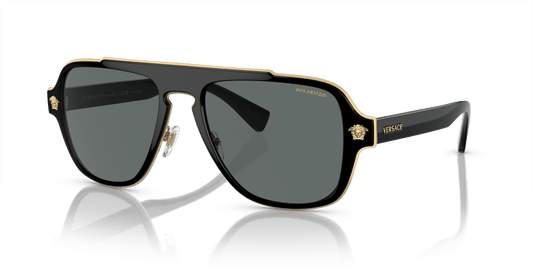 משקפי שמש של ורסאצ'ה שחור-אפור כהה | Versace VE2199 Black-Dark Grey