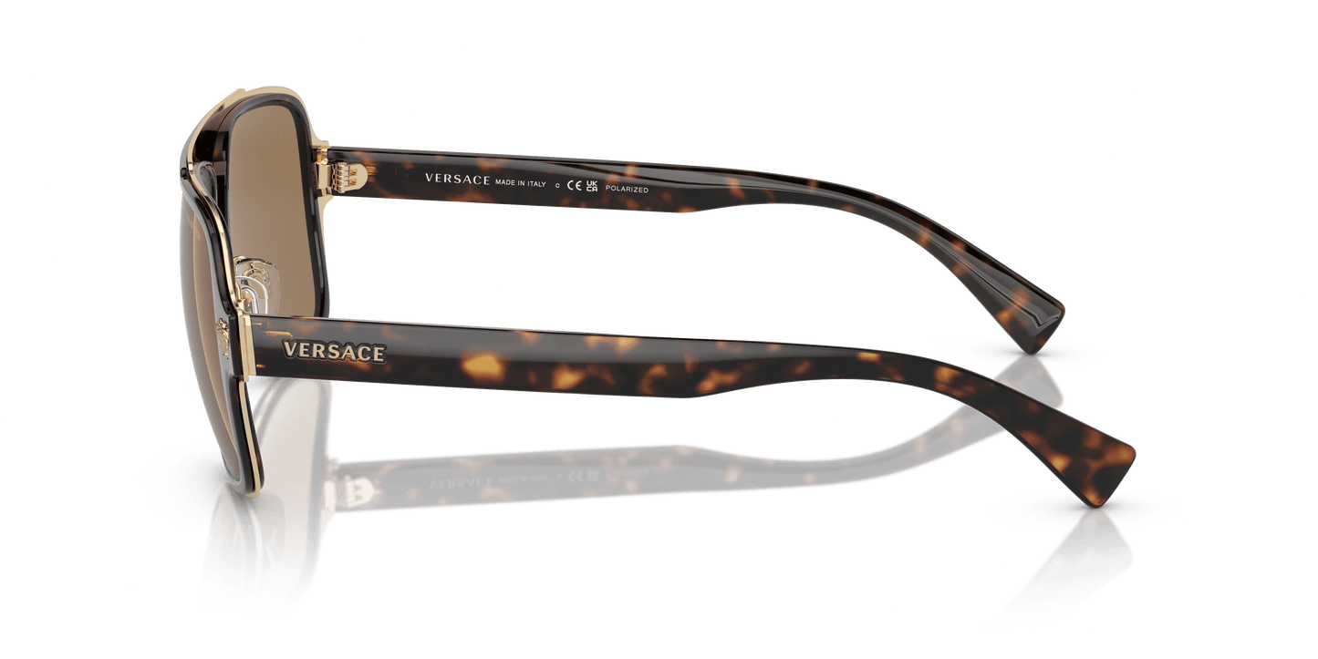 משקפי שמש של ורסאצ'ה הוואנה-כתום | Versace VE2199 Havana-Orange